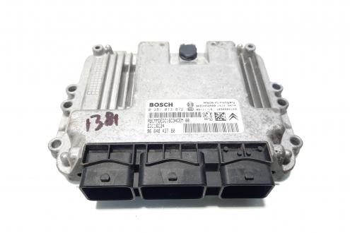 Calculator motor ECU, cod 9664843780, 0281013872, Citroen C4 (I), 1.6 HDI, 9HZ (idi:583897)