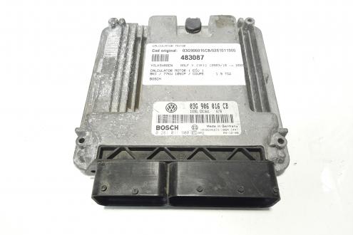 Calculator motor Bosch, cod 03G906016CB, 0281011900, Seat Leon (1P1) 1.9 TDI, BKC (idi:483087)