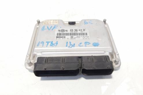 Calculator motor ECU, cod 038906019EP, 0281010701, Vw Passat Variant (3B6), 1.9 TDI, AVF (id:644939)