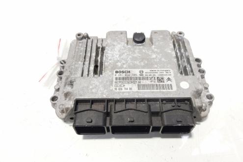 Calculator motor ECU, Bosch, cod 9665674480, 0281014729, Citroen C4 (I) sedan, 1.6 HDI, 9HZ (idi:648022)