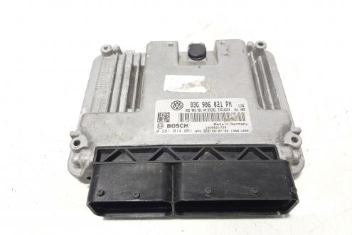 Calculator motor ECU, cod 03G906021PM, 0281014061, VW Golf 5 (1K1), 1.9 TDI, BXE (idi:648027)