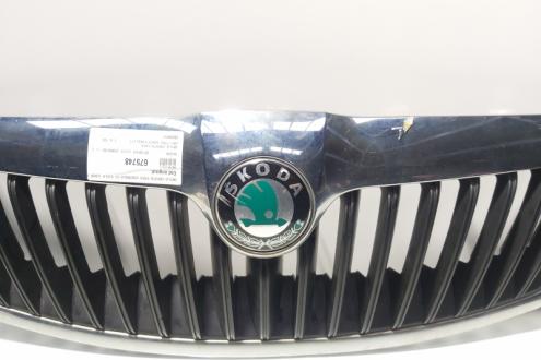 Grila capota fata centrala cu sigla, Skoda Octavia 2 (1Z3) facelift (id:675748)