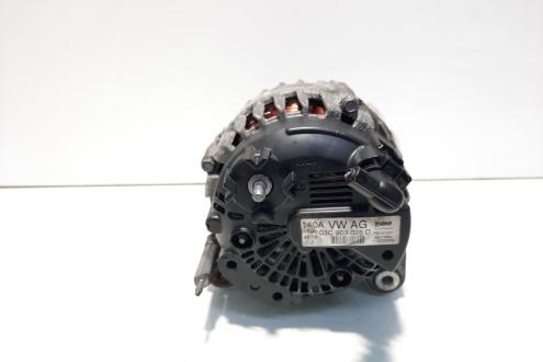 Alternator 140A, Valeo, cod 03C903025D, Skoda Octavia 2 Combi (1Z5), 1.4 TSI, CAX (idi:581464)