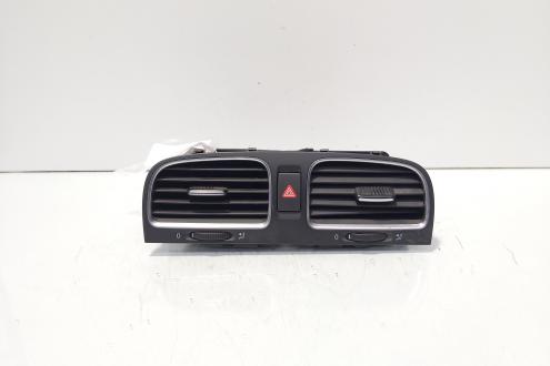 Grila aer bord centrala cu buton avarii, cod 5K0819728, Vw Golf 6 (5K1) (id:692718)