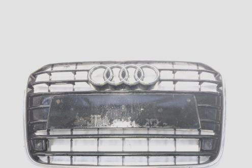 Grila bara fata centrala cu sigla si loc de senzori, Audi A6 Allroad (4GH, C7) (idi:713634)