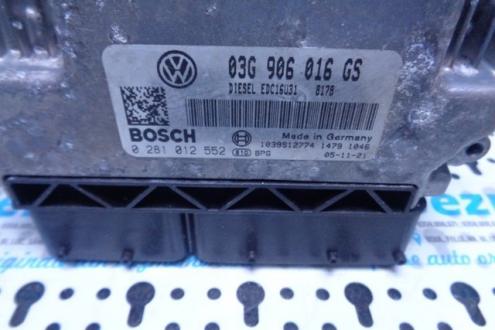 Calculator motor, 03G906016GS, 0281012552, Vw Passat (3B6) Variant 2.0tdi, BHW