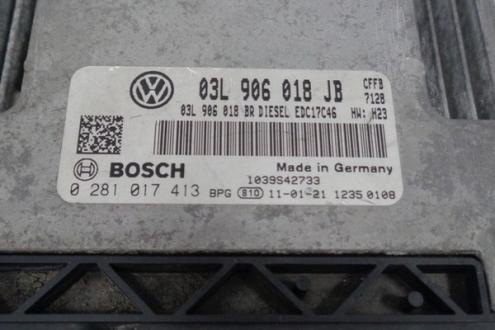 Calculator motor, 03L906018JB, 0281017413, Vw Passat (362), 2.0tdi, CFFA