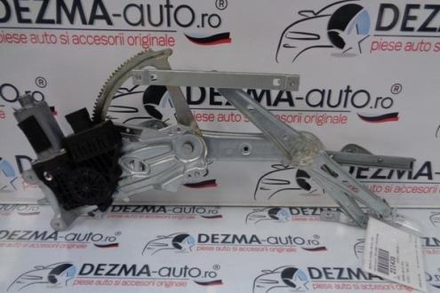 Macara cu motoras stanga fata, GM13100417, GM13101480, Opel Astra H sedan 2007-2011