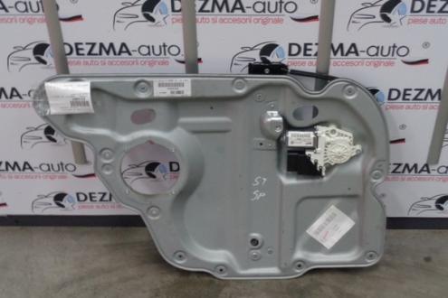 Macara cu motoras stanga spate, 1T0839729H, 1K0959703B, Volkswagen Touran (1T1, 1T2) (id:231867)