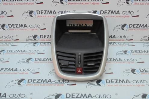 Grila aer bord centrala, cod 9650068177, Peugeot 207 (WA) (id:252696)