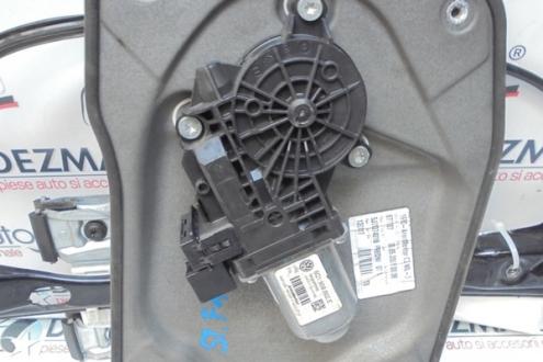 Macara cu motoras stanga fata, 5J2837401B, 6Q1959802E, Skoda Fabia 2 (5J)