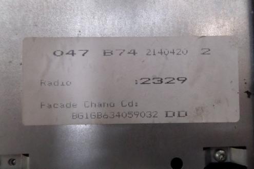 Radio CD 8200292329, Renault Laguna 2, 2001-2007 (id.158918)