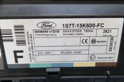 Calculator confort, 1S7T-15K600-FC, Ford Focus 1, 1.8tddi, (id.164842)