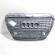 Grila bara fata centrala cu sigla cu loc de senzori, Audi A6 (4F2, C6) cu crom (id:718487)