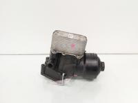 Carcasa filtru ulei cu racitor ulei, cod 03L115389B, 03L117021B, Vw Golf 6 (5K1), 1.6 TDI, CAY (id:568382)