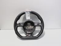 Volan piele perforata cu comenzi si padele, cod 8K0419091CP, Audi A5 (8T3) (idi:712756)