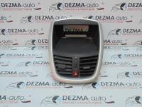 Grila aer bord centrala, cod 9650068177, Peugeot 207 (WA) (id:252696)