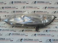 Far stanga cu lupa 9660236280/0301213601, Peugeot 407 SW (6E)