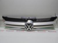 Grila bara fata centrala cu sigla, 1J0853651F, Vw Golf 4 Cabriolet